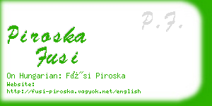 piroska fusi business card